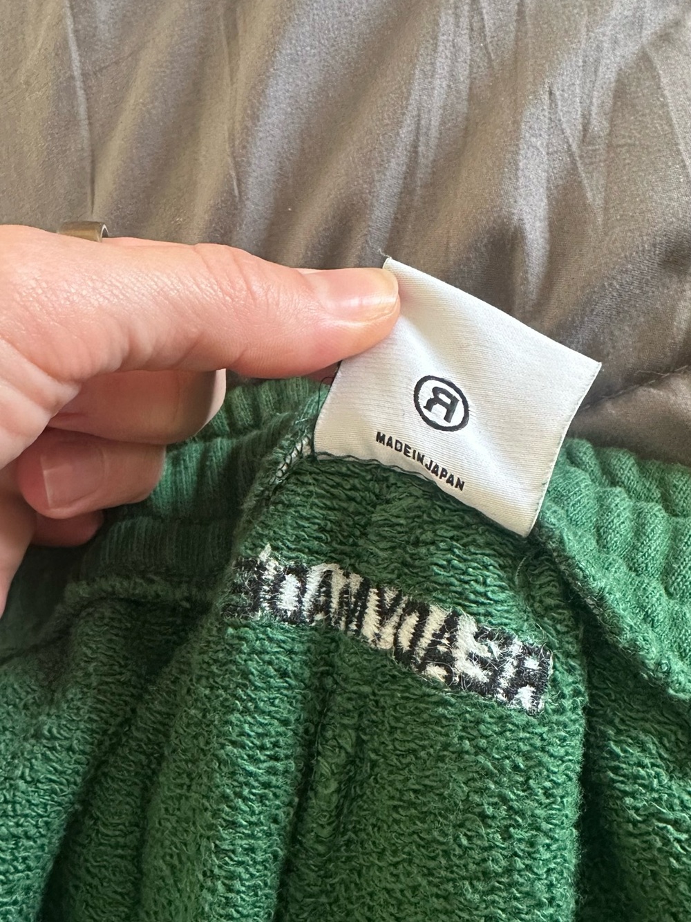 READYMADE Green Graphic Joggers with White Logo - Picture 8 of 10